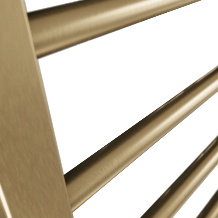 Scudo Vibe Towel Rail, 1200 x 500 — Brushed Brass