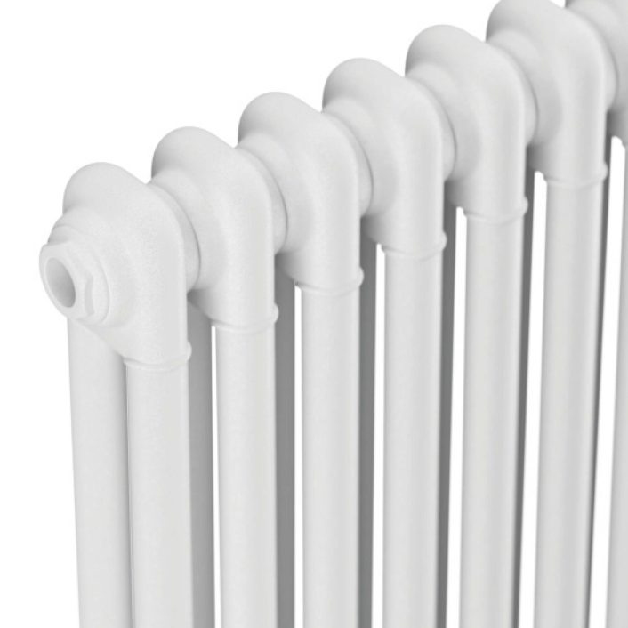 Scudo Foundry Column Radiator, 2 Column, 14 Sections, 600 x 650mm — White