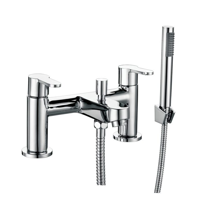 Scudo Favour Bath Shower Mixer, Chrome, with Shower Kit & Wall Bracket