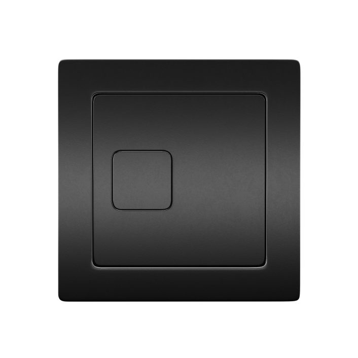Scudo Noir™ Square Dual Flush Plate – Matte Black