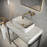 Scudo Élan Aurelia Lozenge Basin – A. White Marble 420x270x110mm