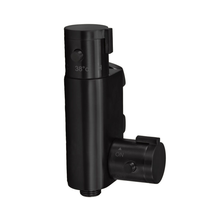 Scudo Rosiers Thermostatic Douche Vertical Valve, Black