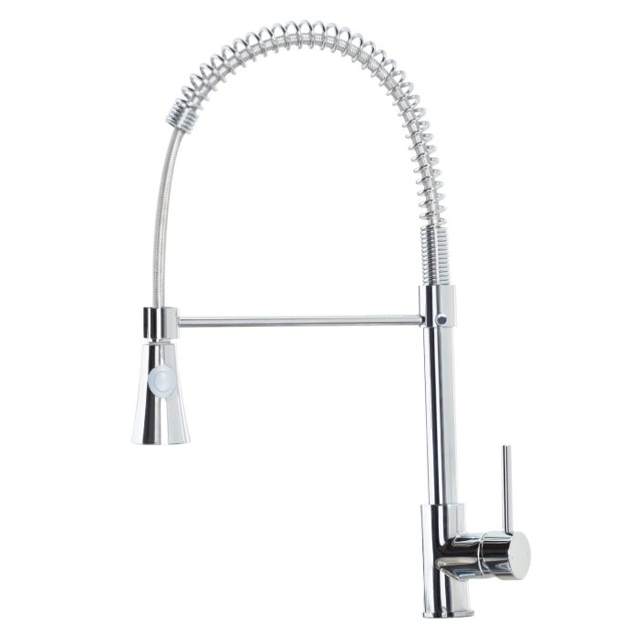Scudo Tirare Single Lever Kitchen Mixer Tap with Pull Out Spray, Chrome