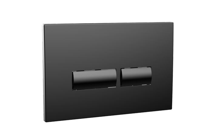 Scudo Noir™ Square Flush Button – Matte Black