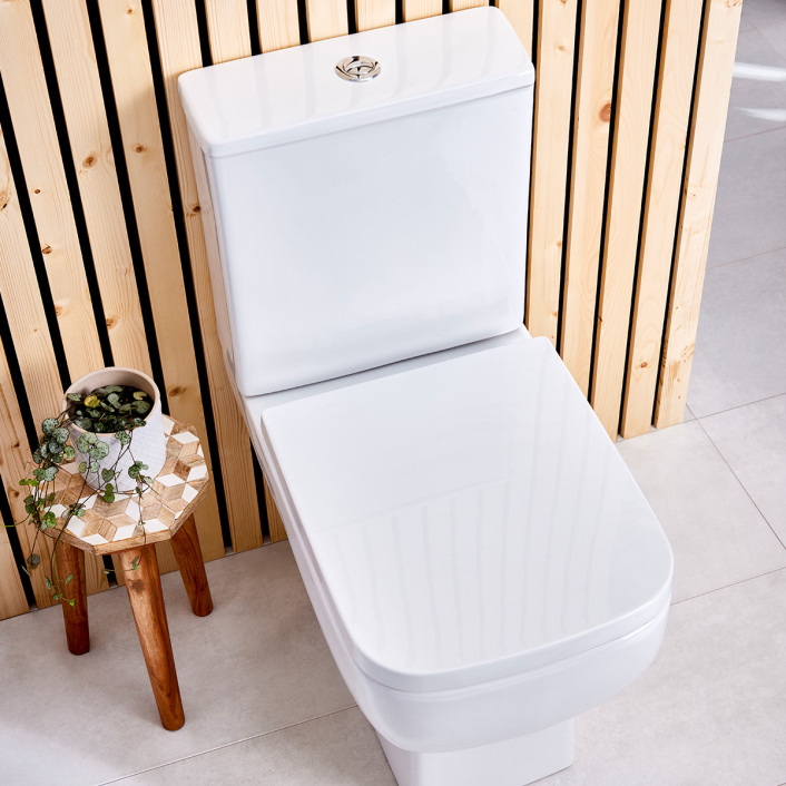 Scudo Choices 600 Rimless Open Back Close Coupled WC Pan & Seat