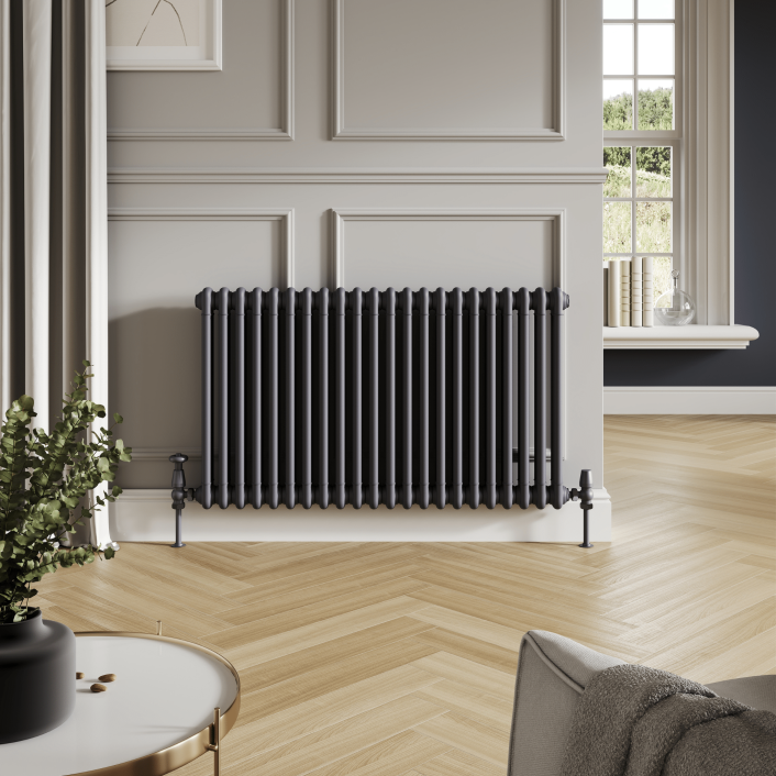 Scudo Foundry Column Radiator, 2 Column, 14 Sections, 600 x 650mm — White