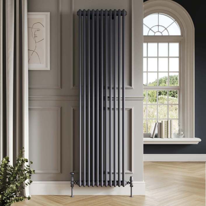 Scudo Foundry Column Radiator, 2 Column, 11 Sections, 1800 x 515mm — White