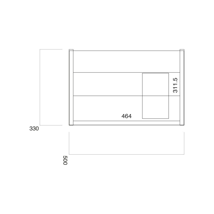 Scudo Muro Wall Hung Vanity Unit, Gloss White — 500mm