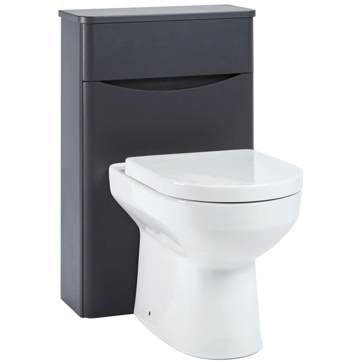 Scudo Bella WC Unit, Matt Grey — 500mm