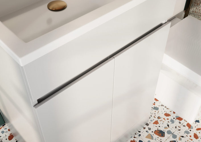 Scudo Waterguard WC Unit, Gloss White — 500mm