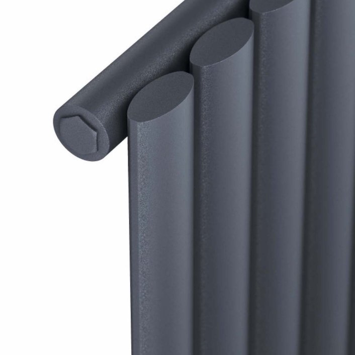 Scudo Apex Designer Radiator, Single Panel, 1800 x 236mm — Anthracite