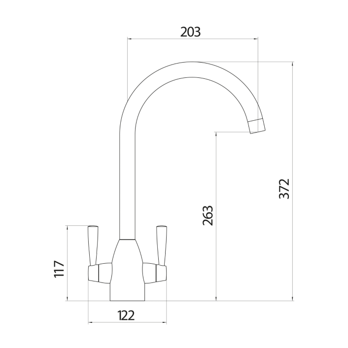 Scudo Marlo Kitchen Mixer Tap, Chrome
