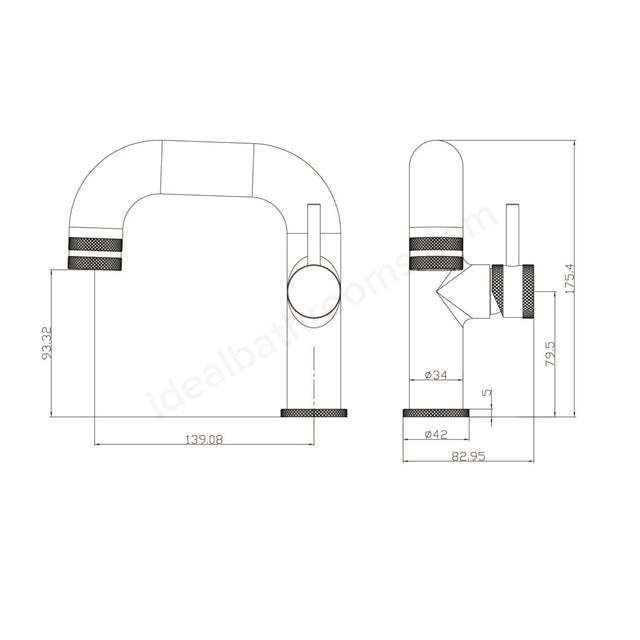 Scudo Core Side Lever Basin Mono Tap, Black