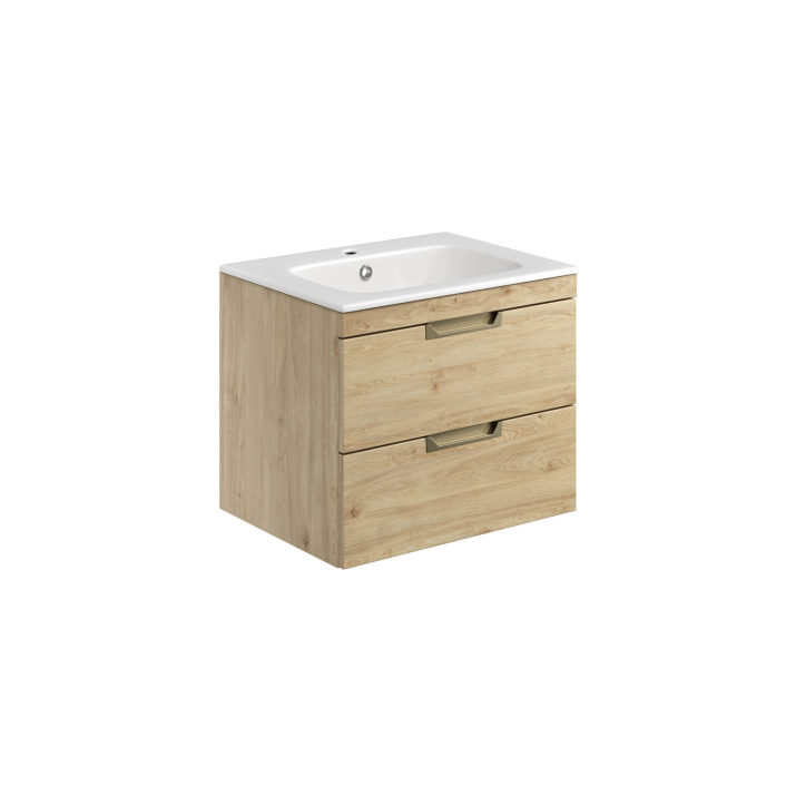Scudo Aubrey Vanity Unit, Davos Oak — 600mm