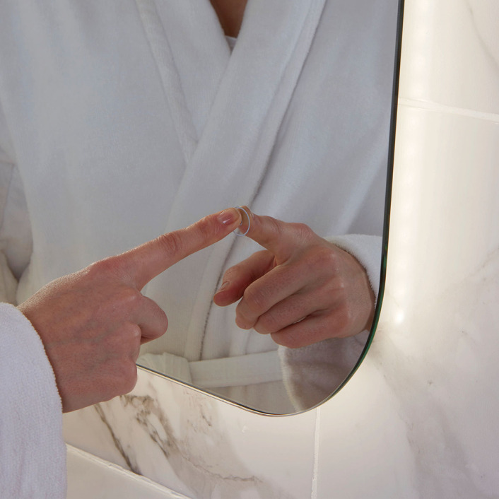 Scudo Aura LED Mirror with Demister Pad, 600 x 1200mm