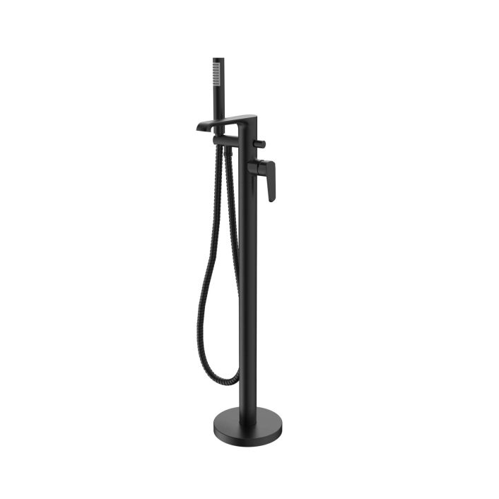 Scudo Montana Freestanding Bath Shower Mixer, Matt Black