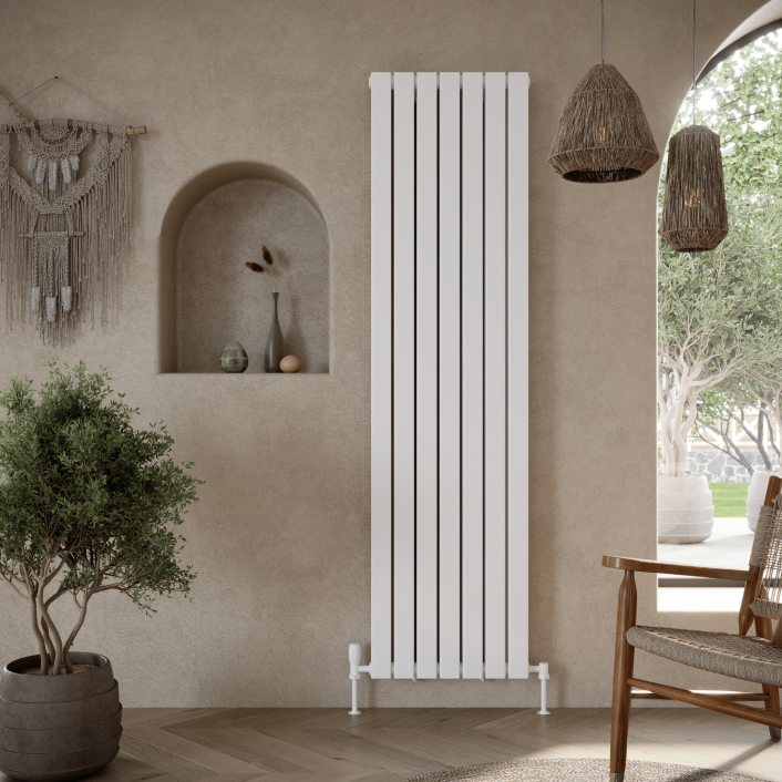 Scudo Bravo Designer Radiator, Double Panel, 1800 x 476mm — Anthracite