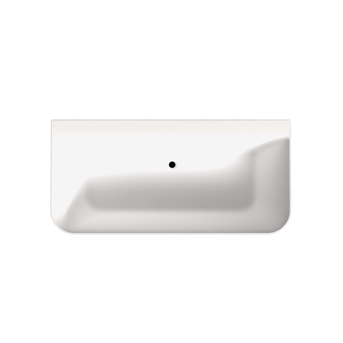 Scudo Porto Back to Wall Bath, White — 1700 x 800mm