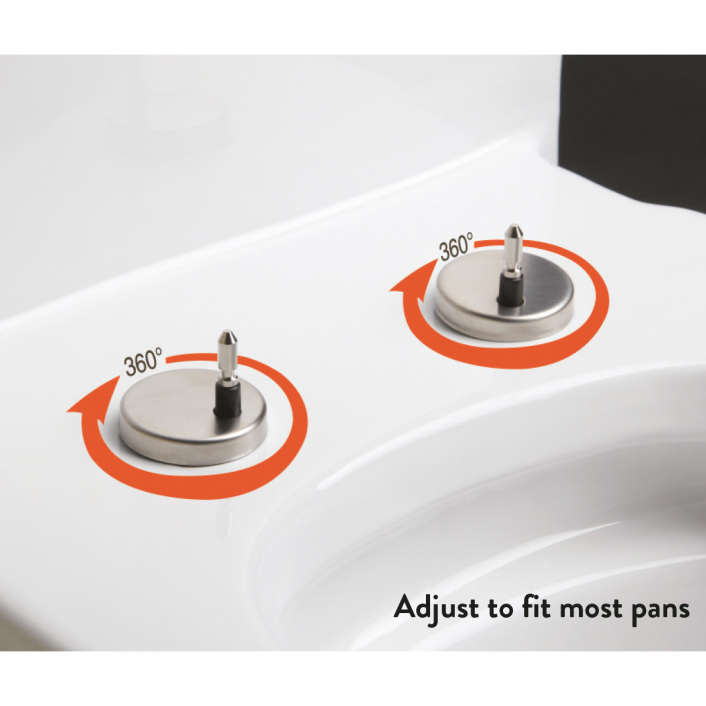Scudo Universal Round Soft Close Toilet Seat – PP – Top Fix – White