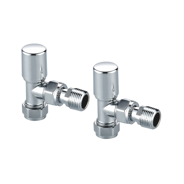 Scudo Radiator Valve, Angled, 15mm, Anthracite — Pair