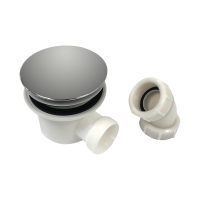 Scudo Fast Flow Shower Tray Waste, 90mm, Chrome