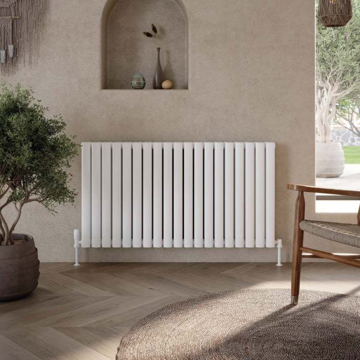 Scudo Apex Designer Radiator, Double Panel, 1800 x 295mm — Anthracite