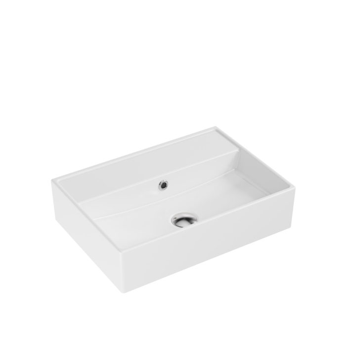 Scudo Aurevia 500x350x120mm Countertop Basin – Gloss White