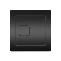 Scudo Noir™ Square Dual Flush Plate – Matte Black