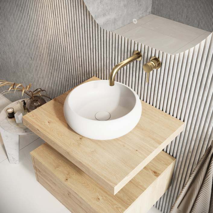 Scudo Nocturne 360x360x120mm Square Countertop Basin – Matte Black
