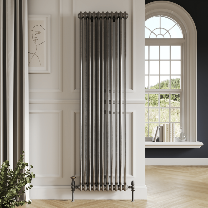 Scudo Foundry Column Radiator, 2 Column, 11 Sections, 1800 x 515mm — White