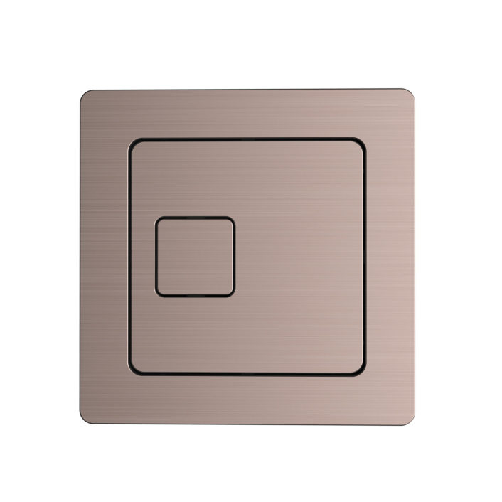 Scudo Bronze Élégance™ Square Dual Flush Plate – Brushed Bronze