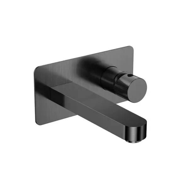 Scudo Koko Wall Mounted Basin Mixer, Gunmetal
