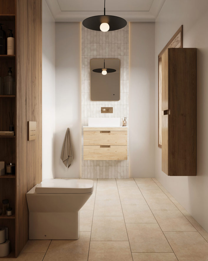 Scudo Aubrey Carrara Worktop — 610 x 465mm