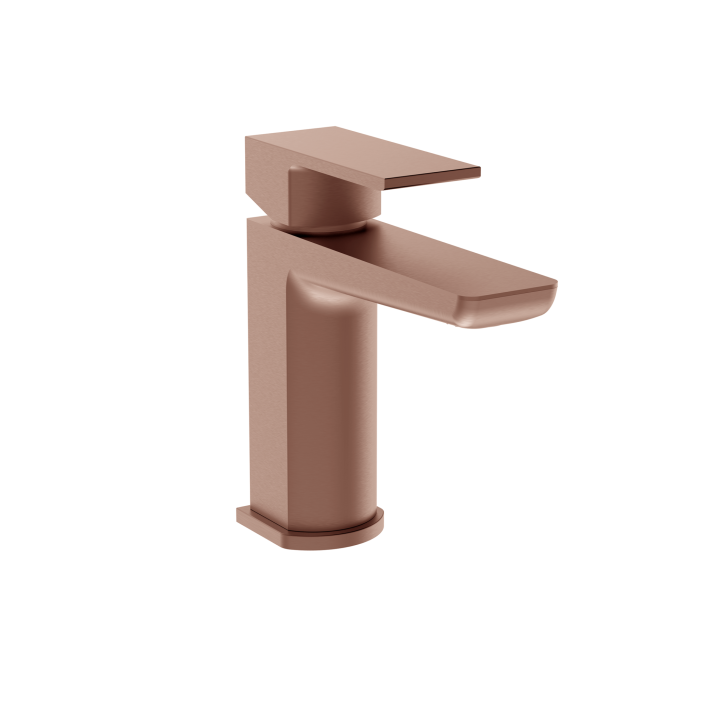 Scudo Muro Basin Mono Mixer, Brushed Bronze