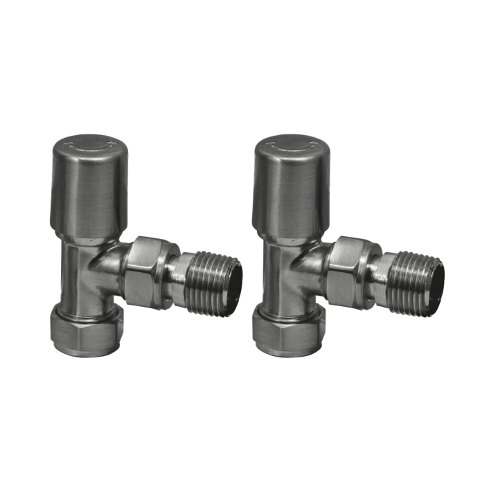 Scudo Radiator Valve, Angled, 15mm, Anthracite — Pair