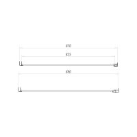 Scudo S6 Shower Side Panel, 6mm, Chrome — 900mm