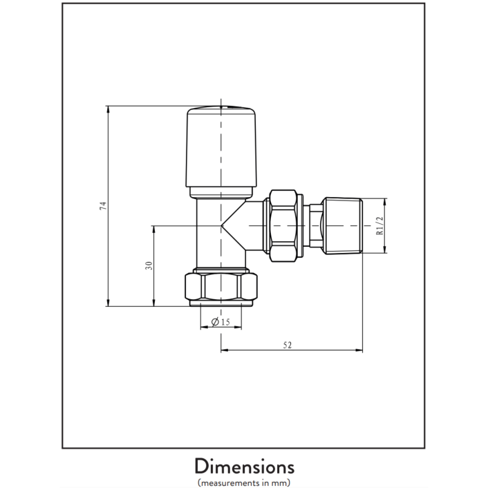 Scudo Radiator Valve, Angled, 15mm, Anthracite — Pair