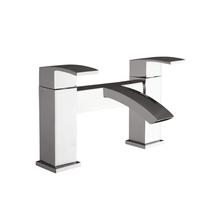 Scudo Descent Deck Mounted Bath Filler, Chrome