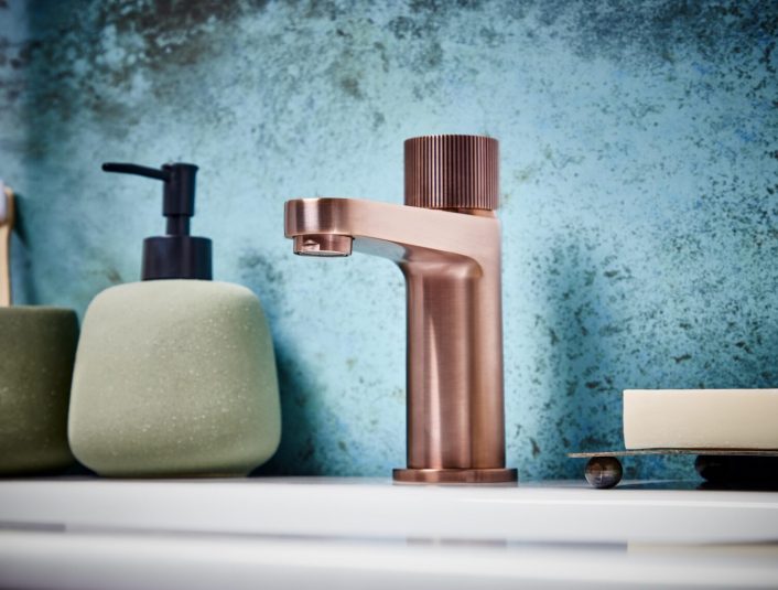 Scudo Koko Mono Basin Mixer, Brushed Bronze