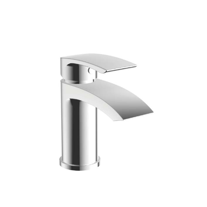 Belini Mono Basin Mixer with Push Waste Black