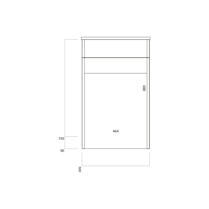 Scudo Muro Wall Hung WC Unit, Gloss White — 500mm