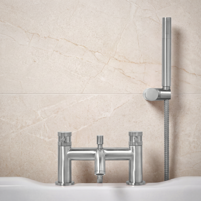 Scudo Core Bath Shower Mixer, Brushed Nickel