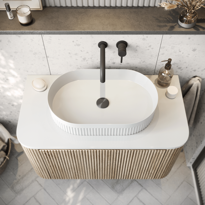 Scudo Aurevia 575x360x116mm Countertop Basin – Gloss White