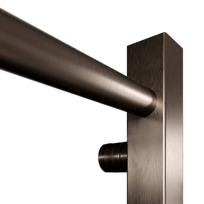 Scudo Vibe Towel Rail, 1200 x 500 — Brushed Brass