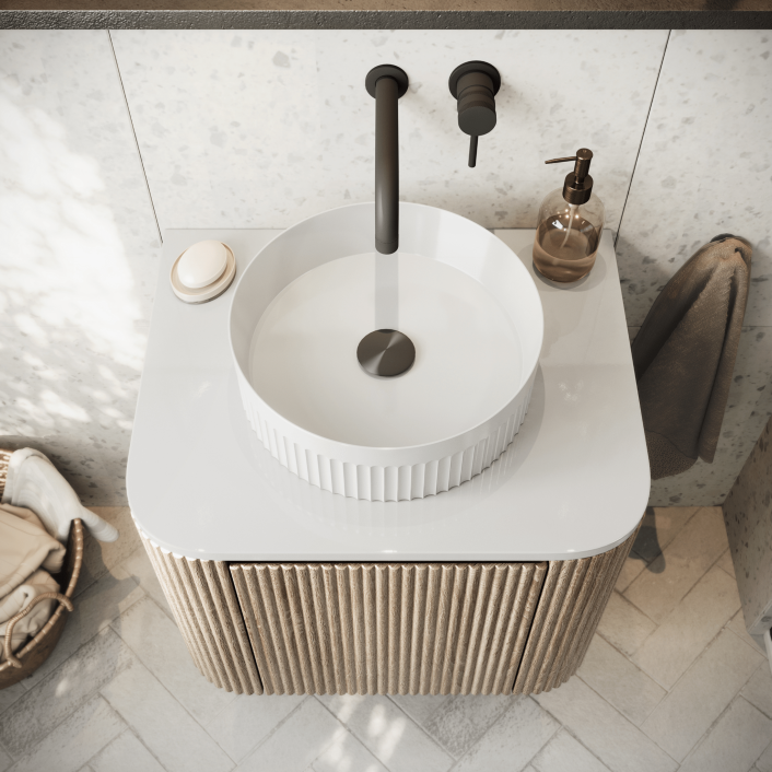 Scudo Aurevia 575x360x116mm Countertop Basin – Gloss White