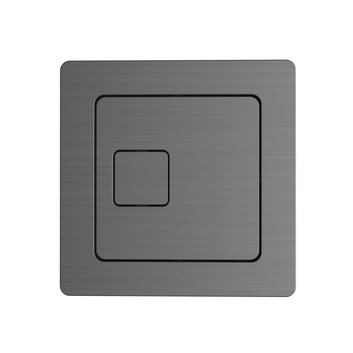 Scudo Graphite™ Square Dual Flush Plate – Gunmetal