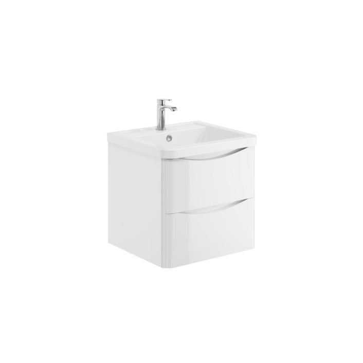 Scudo Bella Wall Cabinet, Gloss White — 500mm
