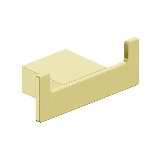 Scudo Auric Robe Hook, Brushed Brass