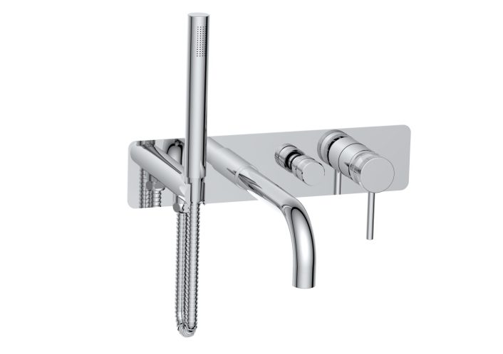 Scudo Core Wall Mounted Bath Shower Mixer, Chrome