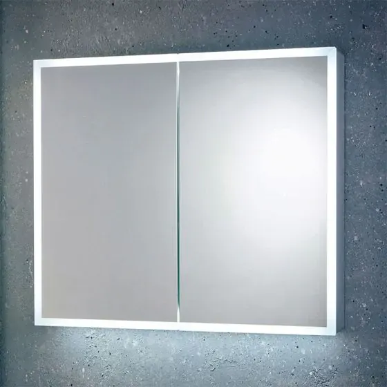 Scudo Mia LED Mirror Cabinet with Demister Pad & Shaver Socket, 600 x 700mm